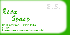 rita szasz business card